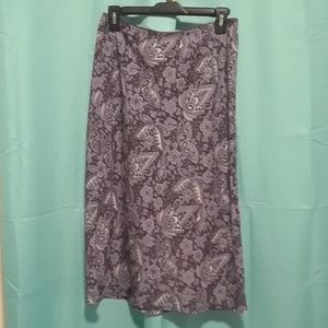 Purple floral skirt